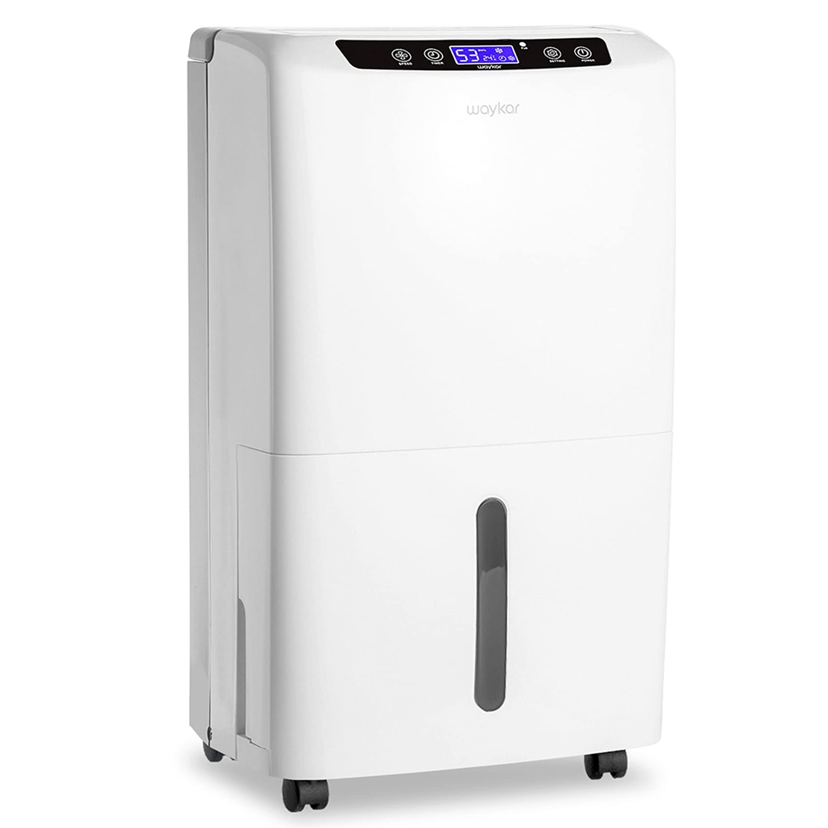 Waykar 2000 Sq. Ft Dehumidifier for Home and Basements, with Auto or Manual Drainage, 0.66 Gallon Water Tank Capacity