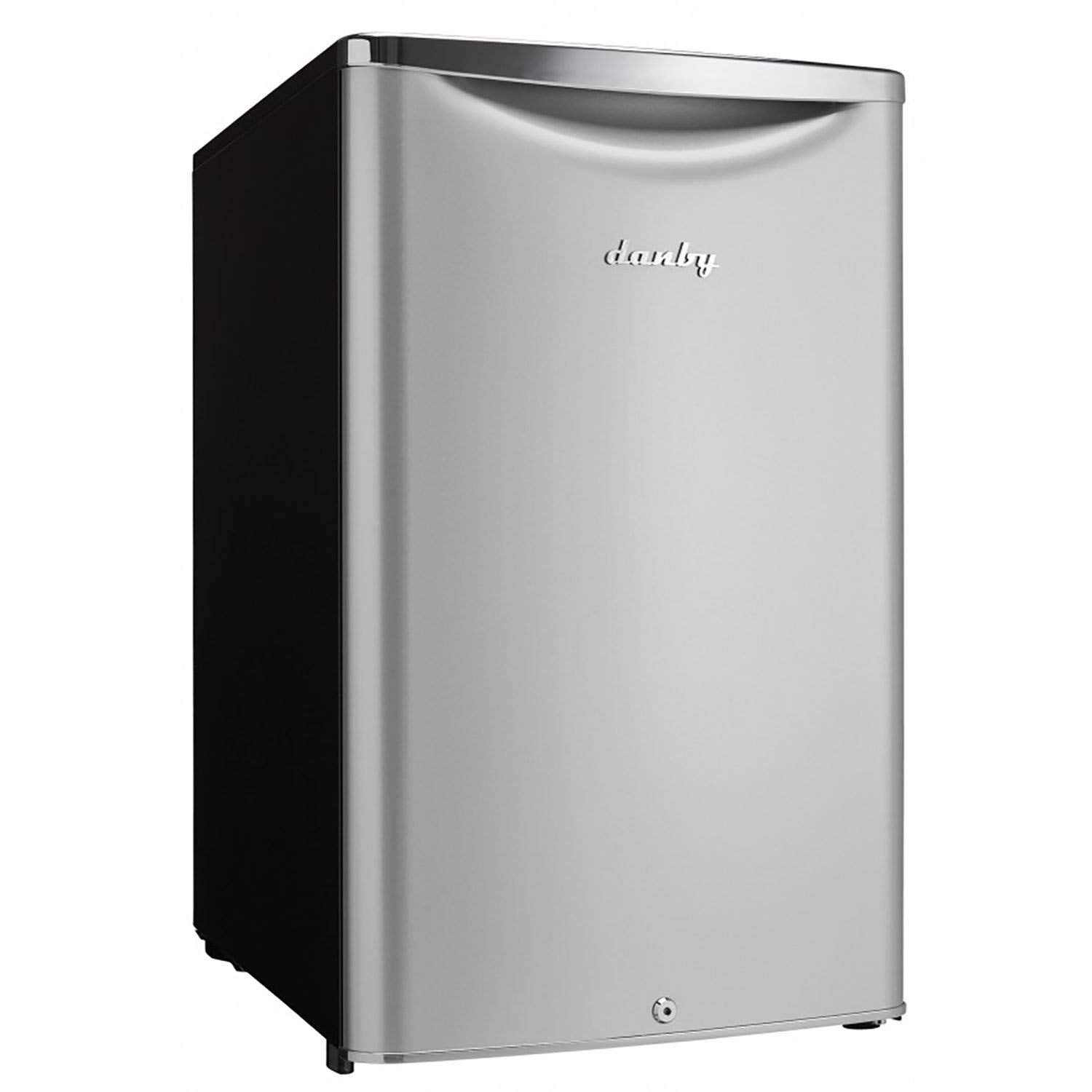 Danby DAR044A6DDB Contemporary Classic 4.4 Cu.Ft. Mini Fridge, Compact Refrigerator for Bedroom, Living Room, Bar, Dorm, Kitchen, Office, E-Star in Silver, 3 Sq Ft