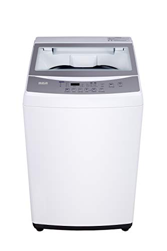 RCA RPW210-C Portable Washer-LED Digital Display Panel-5 Cycles-Top Loading Design-Low Noise Washing Machine, 2.1 cu ft, White