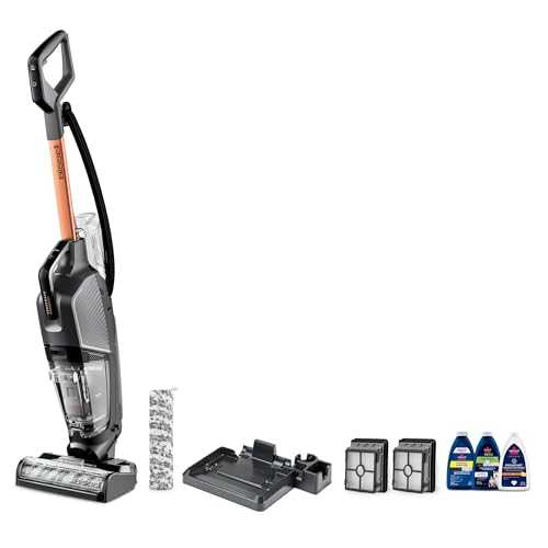 BISSELL® CrossWave® HydroSteam™ Wet Dry Vac, Multi-Purpose Vacuum, Wash, and Steam, Sanitize Formula Included, 35151, Multicolor, Upright