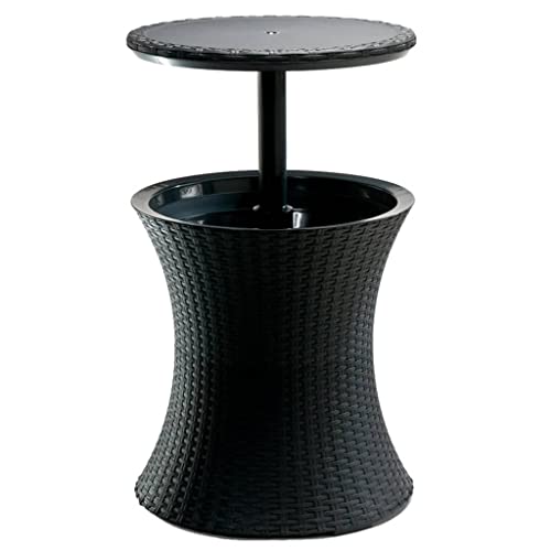 Keter Pacific Rattan Style Outdoor Cool Bar Ice Cooler Table Garden Furniture - Anthracite