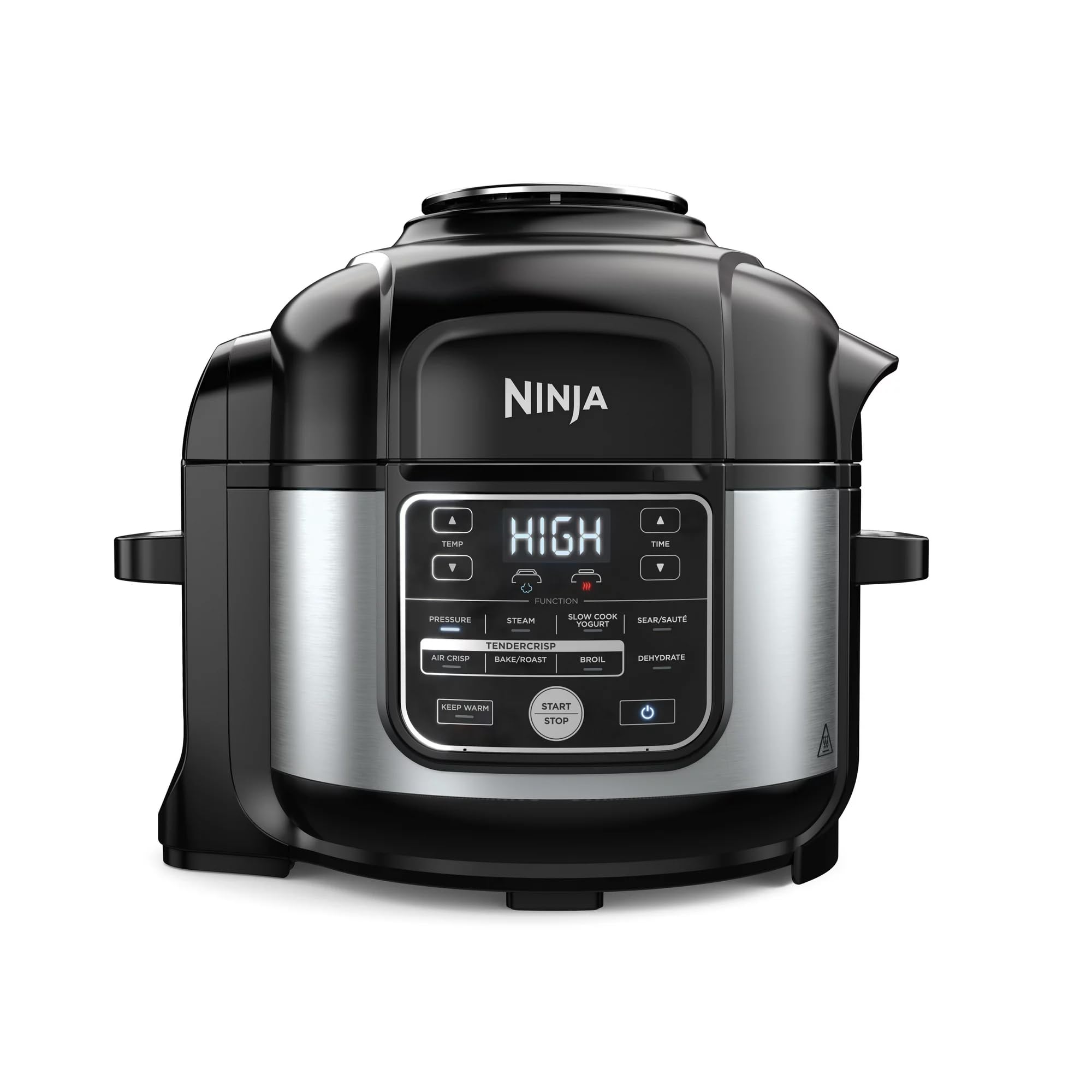 Ninja Foodi OS300 10-in-1 6.5-Quart Pro Pressure Cooker Air Fryer Multicooker, Stainless, Indoor grill’s wide temperatureCyclonic Grilling Technology 500F, Smoke Control System